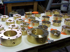 Valves awaiting gasket